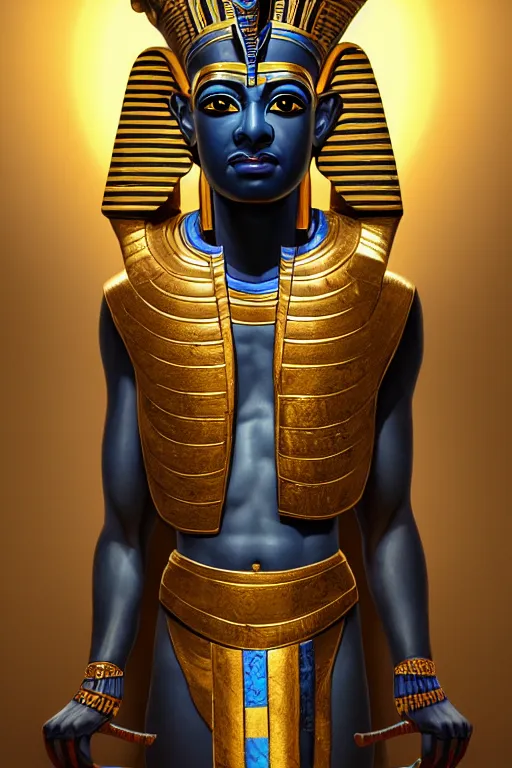 Image similar to egypt god osiris, god of the underworld, highly detailed, d & d, fantasy, highly detailed, digital painting, trending on artstation, concept art, sharp focus, illustration, global illumination, ray tracing, realistic shaded, art by artgerm and greg rutkowski and fuji choko and viktoria gavrilenko and hoang lap, sunny