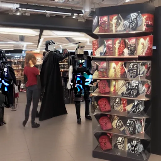 Prompt: I saw darth vader shopping yesterday