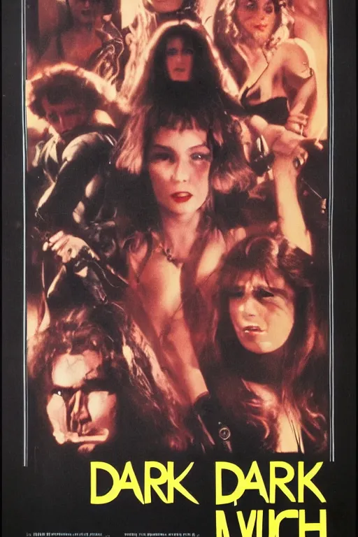 Image similar to generic movie poster for dark witch, 1 9 8 0 s
