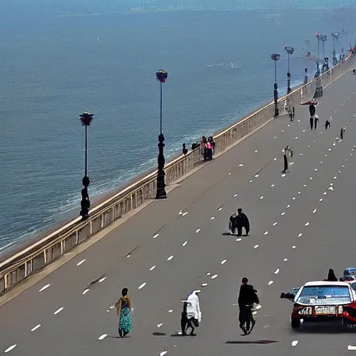 Image similar to marine drive : also known as the queen's necklace, marine drive is a 3 - kilometre - long promenade that offers stunning views of the arabian sea