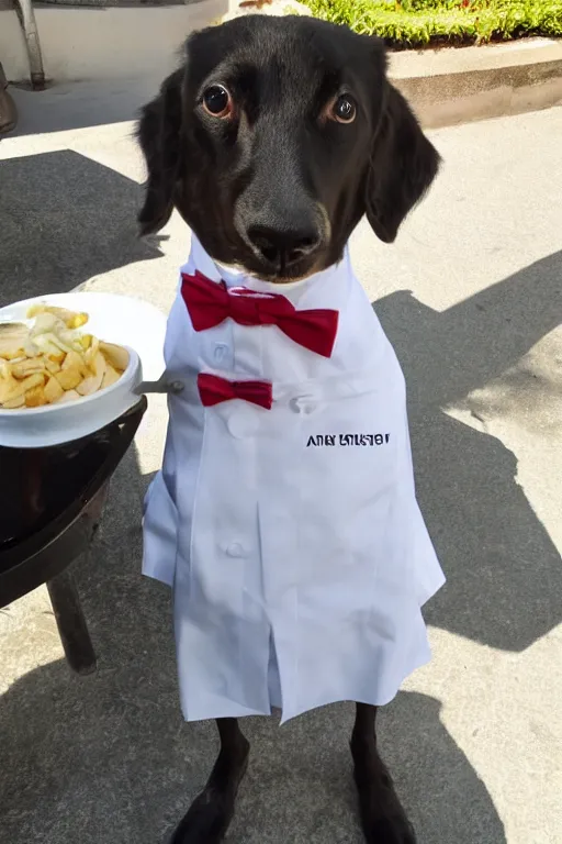 Image similar to a waiter dog