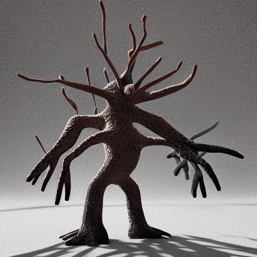 Image similar to dendritic monster, t - pose, vray