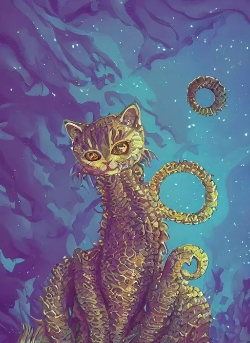 Prompt: cat seahorse fursona, autistic bisexual graphic designer and musician, attractive androgynous fluffy humanoid character design, photorealistic, sharp focus, weirdcore voidpunk digital art by artgerm, akihiko yoshida, louis wain, simon stalenhag, wlop, noah bradley, furaffinity, artstation hd, trending on deviantart