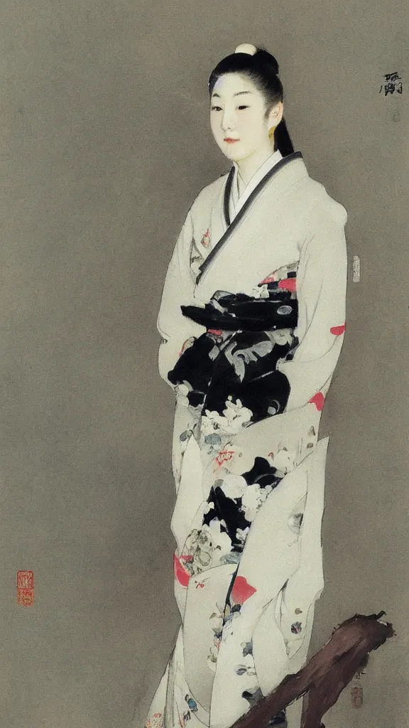 Image similar to a japanese kiseru painted by john singer sargent