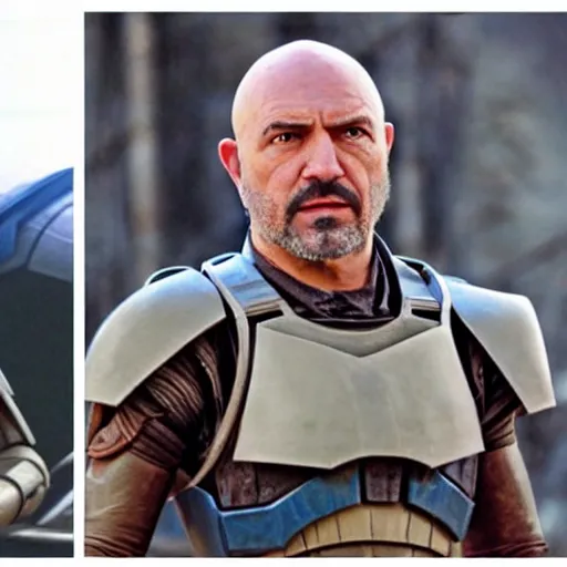 Image similar to temura morrison as captain rex, live action clone wars movie still