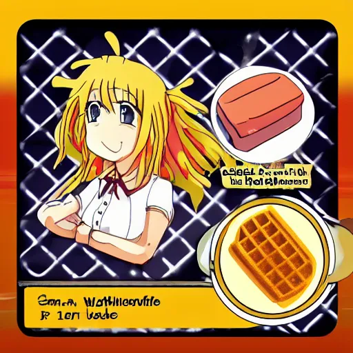 Image similar to anime wafflehouse