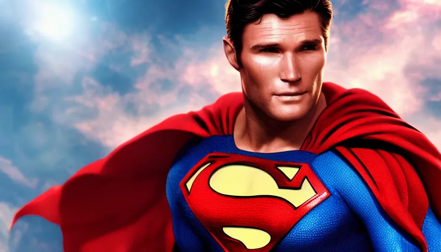 Image similar to Scott Eastwood as Superman, hyperdetailed, artstation, cgsociety, 8k