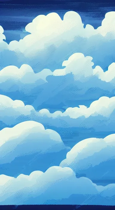 Prompt: 3 layers of sky above each other, smooth, cartoonish and simplistic, background artwork, digital art, award winning