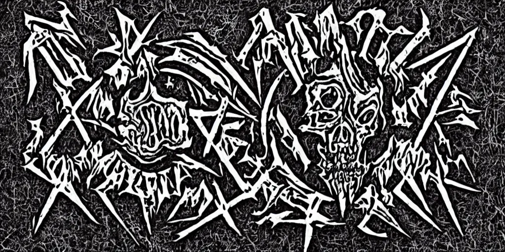 Image similar to 90s old school death metal band logo