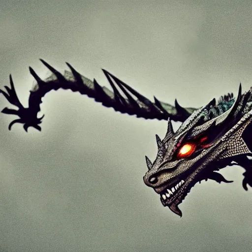 Image similar to a dragon, closeup
