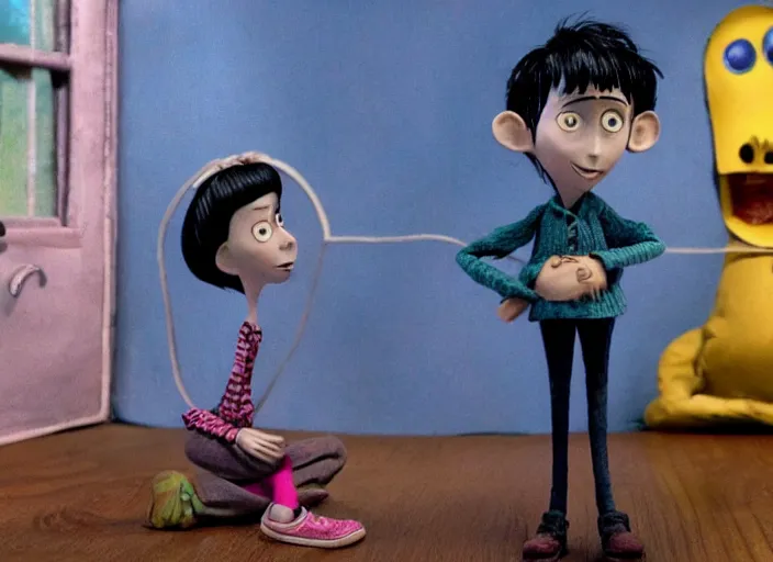 Image similar to a very high resolution image from a new movie. stop motion. coraline. directed by wes anderson