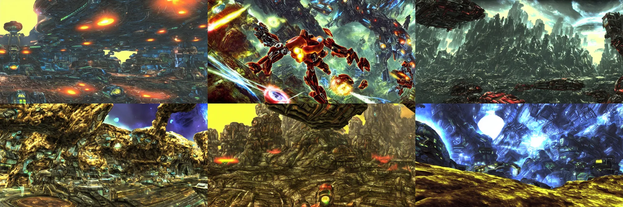 Prompt: a never before seen landscape from Metroid Prime