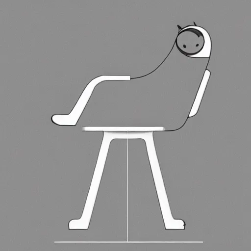 Prompt: product design for a owl shaped chair sold by Ikea, concept art