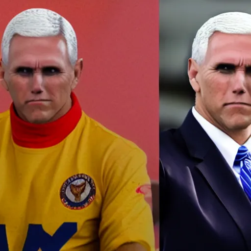 Prompt: super saiyan mike pence,