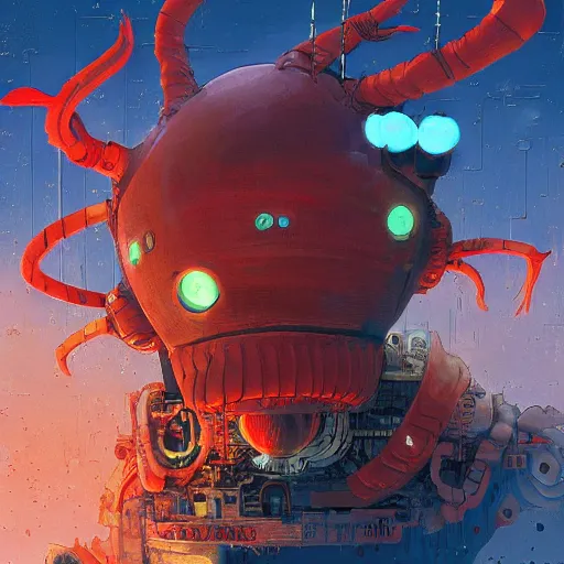 Prompt: robot alien luffy, thief, by isaac asimov and marc simonetti