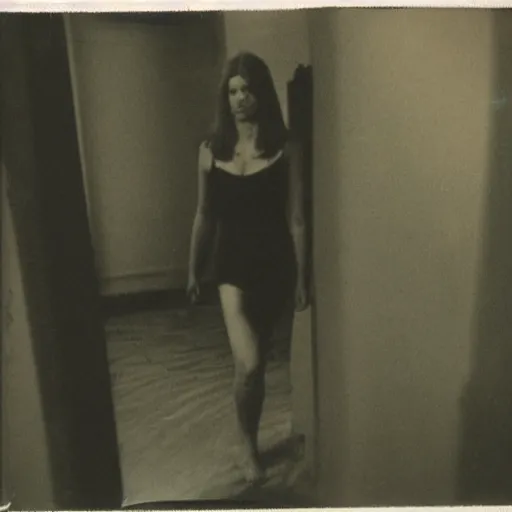 Image similar to polaroid of case study of woman clubbing full body by Tarkovsky