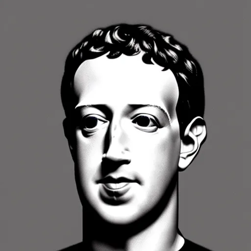 Image similar to mark zuckerberg by giger