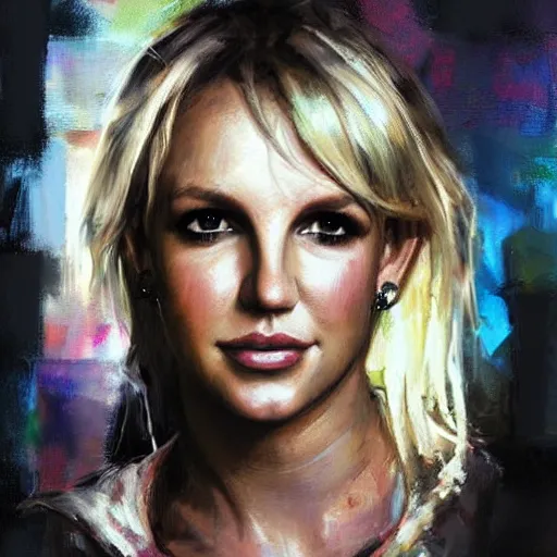 Image similar to britney spears and taylor swift morphed together, hybrid, jeremy mann painting