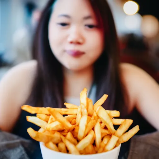 Image similar to detailed photo of a hamster eating fries, fancy restaurant, various poses, full body, unedited, soft light, dof 8 k