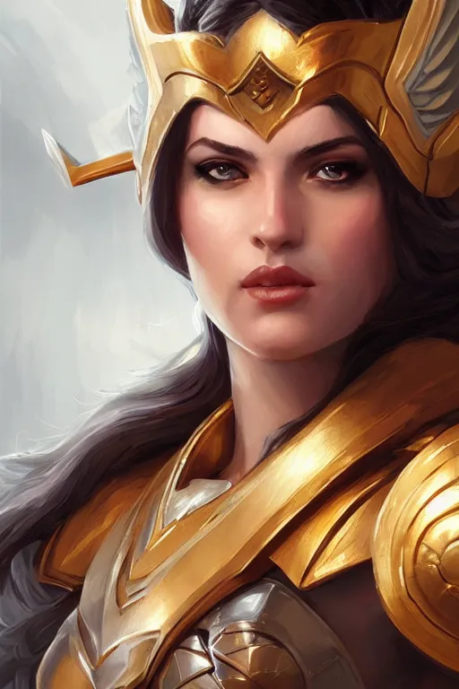 Image similar to amazon valkyrie athena, d & d, fantasy, portrait, highly detailed, headshot, digital painting, trending on artstation, concept art, sharp focus, illustration, art by artgerm and greg rutkowski and magali villeneuve