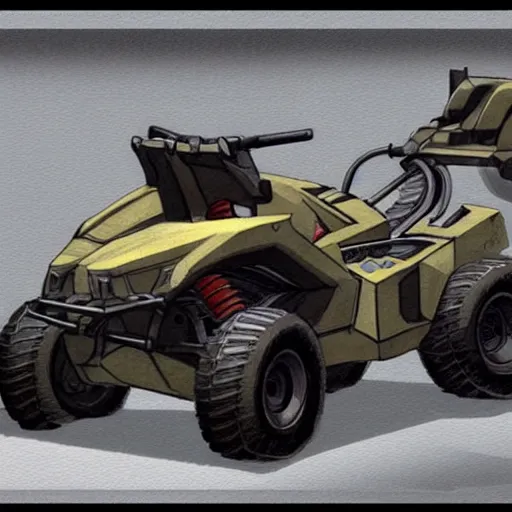 Image similar to concept art blueprint halo new atv vehicles