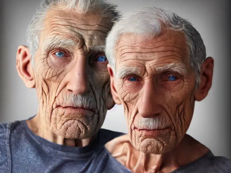 Image similar to A colored colorized real photograph of Jerma985 as an elderly guy, taken in the early 2020s, taken on a 2010s Camera, realistic, hyperrealistic, very realistic, very very realistic, highly detailed, very detailed, extremely detailed, detailed, digital art, trending on artstation, headshot and bodyshot, detailed face, very detailed face, very detailed face, real, real world, in real life, realism, HD Quality, 8k resolution, intricate details, colorized photograph, colorized photon, body and headshot, body and head in view