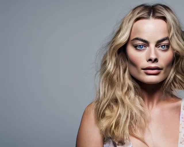 Image similar to a more beautiful version of margot robbie, hyper realistic face, beautiful eyes, cinematic, long shot, hyper detailed, 8 5 mm photograph, 8 k resolution, film still, sharp lens, wide lens