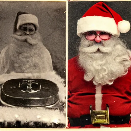 Prompt: old photographs of santa autopsy, realistic, detailed, photorealistic