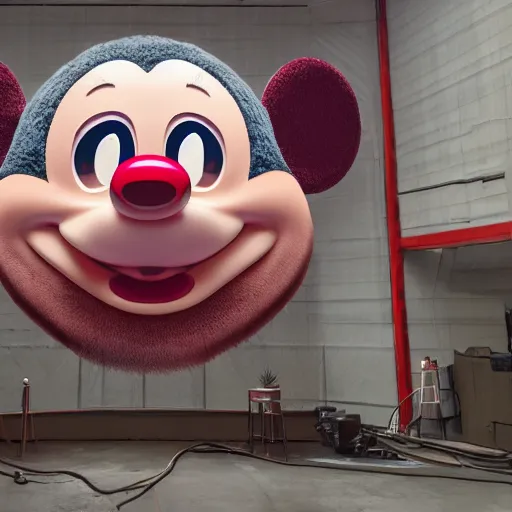 Prompt: netflix workers autopsy mickey mouse head on sound stage by beeple, 8 k resolution, ultra realistic