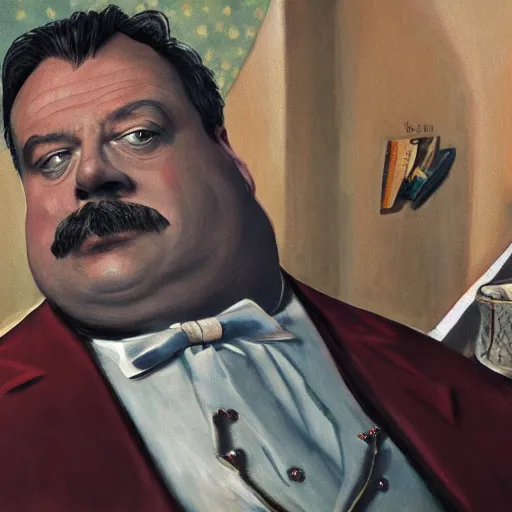 Prompt: mr. creosote, in the style of terry gilliam, detailed, 4 k