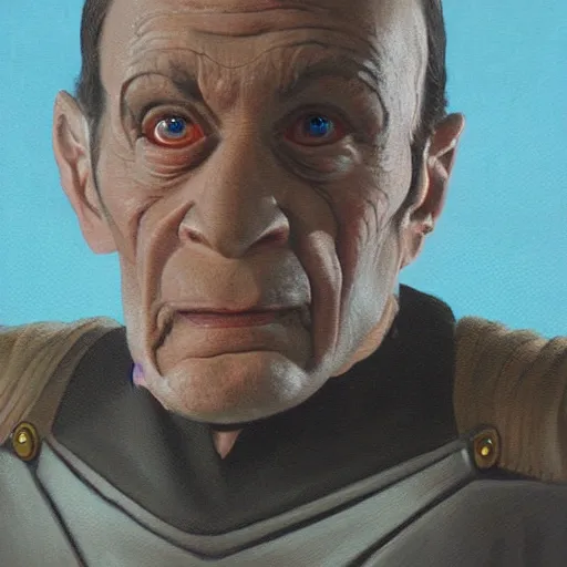 Prompt: captain sicko from star trek : deep space nine. realistic concept art painting,