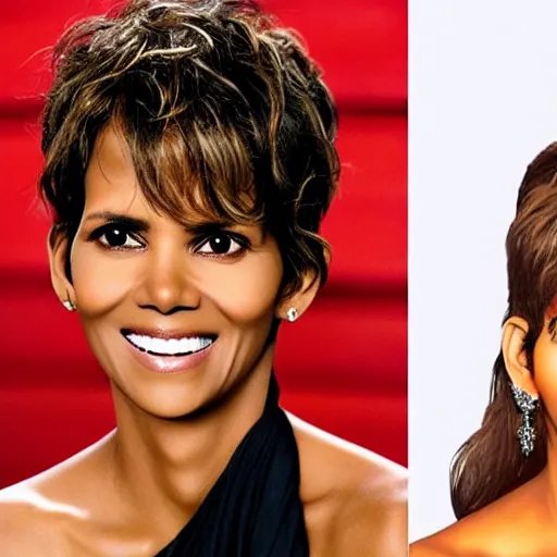 Prompt: halle berry as a berry fruit