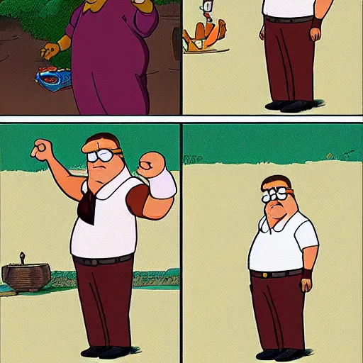 Prompt: Peter Griffin in Africa