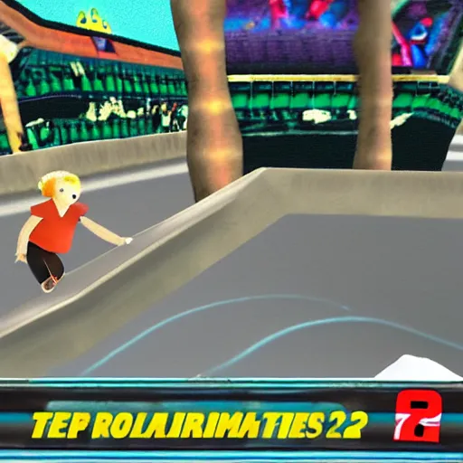 Image similar to albert einstein's pro skater for playstation 2, video game screenshot