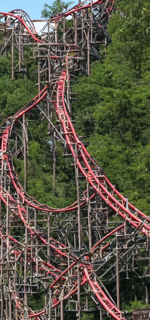 Image similar to a very unsafe rollercoaster