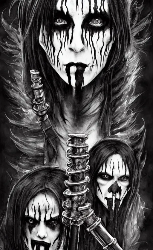 Corpse paint/black metal babe  Black metal girl, Black metal chicks, Metal  girl