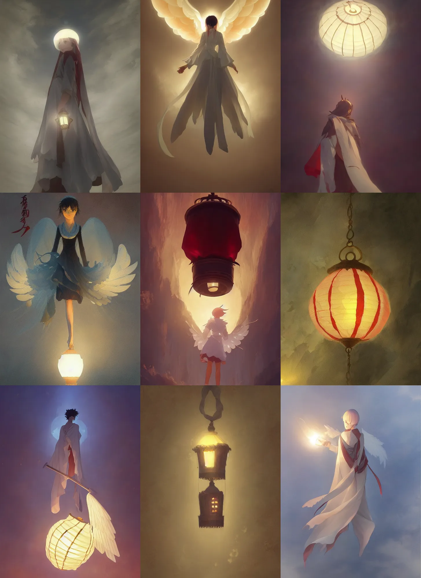 Prompt: turkish paper lantern, fanoos, scutari, low light, glow is in the shape of an angel trending on pixiv fanbox, painted by greg rutkowski makoto shinkai takashi takeuchi studio ghibli