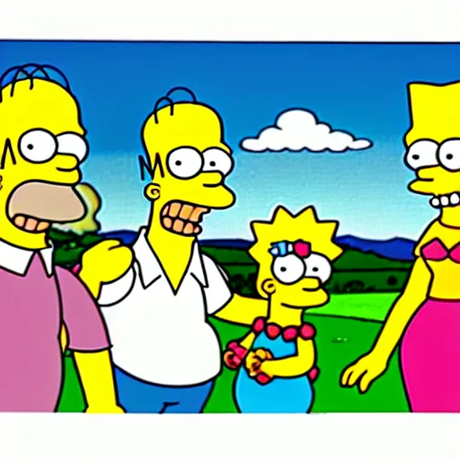 Prompt: the last simpson episode. simpsions still frame