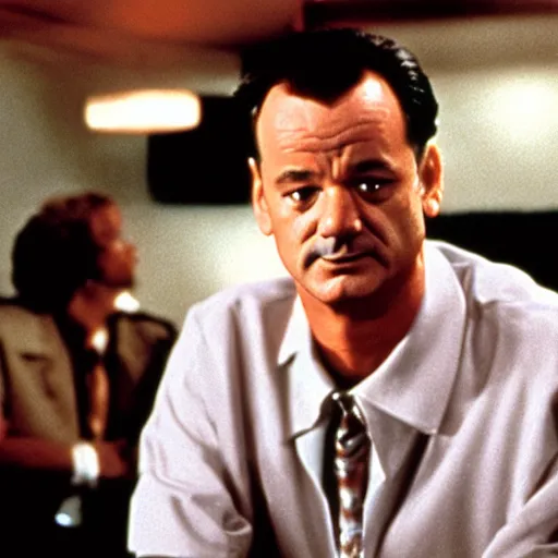 Prompt: bill murray in pulp fiction