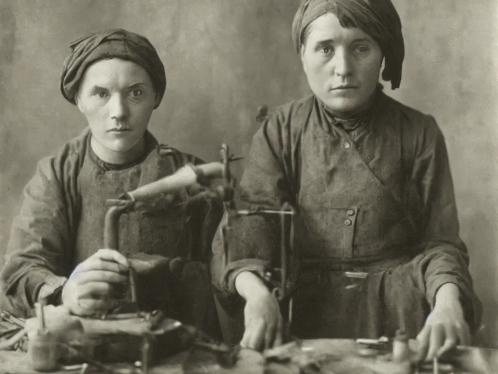 Image similar to Portrait of a young wig maker. Photograph by August Sander