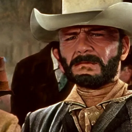 Prompt: a film still of Funny Valentine in The Good, the Bad and the Ugly(1966)