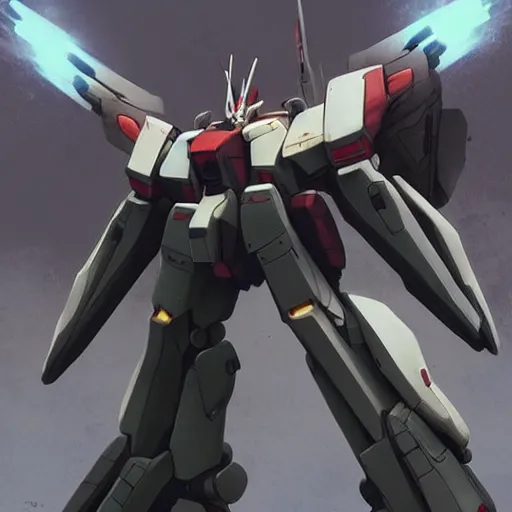 Image similar to Gundam Mech,Greg rutkowski, Trending artstation, cinematográfica, digital Art