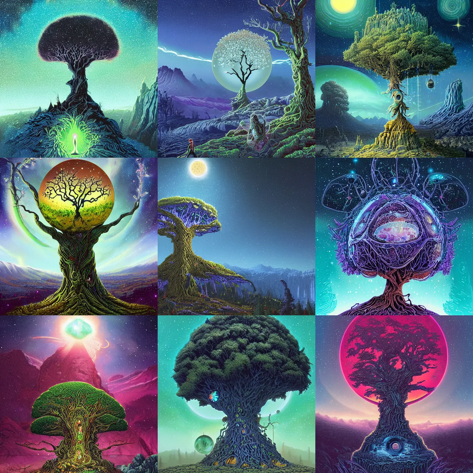 Wise mystical tree variations : r/dalle2