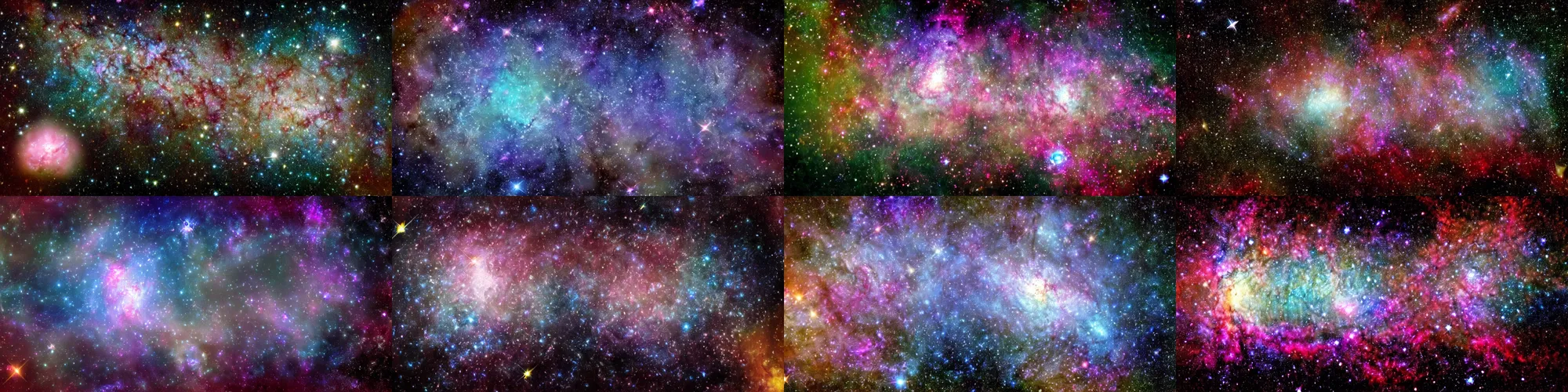 Prompt: stars, galaxy, milkyway, hubble photo, realistic photo, big nebula as clover, genetic, night, hyper realistic, detailed