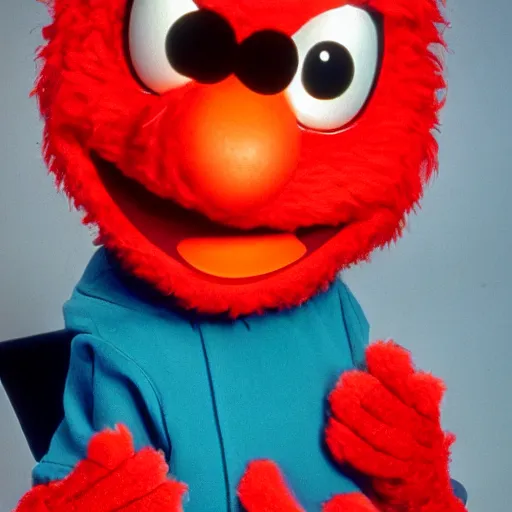 Image similar to elmo from a 1 9 9 0 s'sitcom