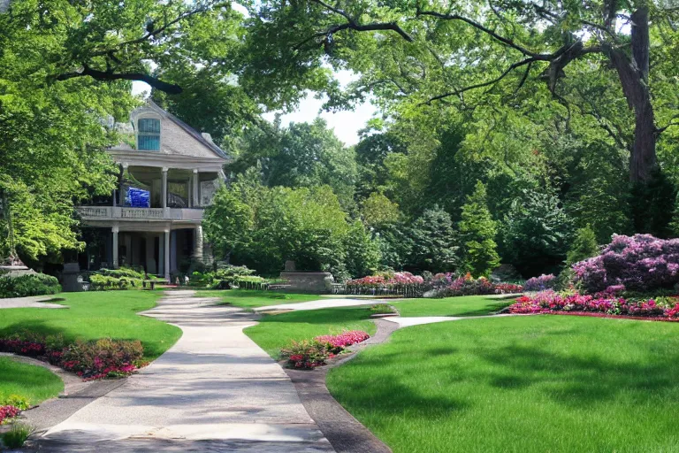 Image similar to beautiful landscaping, olmsted, masterpiece