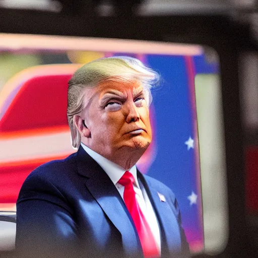 Image similar to donald trump as a GTA style character on a loading screen, 4k, high detail, high-resolution photograph, professional photography, ultra-detail