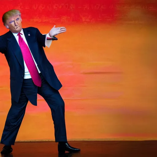 Image similar to Donald Trump dancing Tango in Buenos Aires