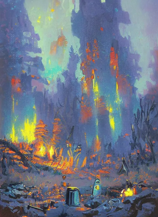 Image similar to camp fire by paul lehr