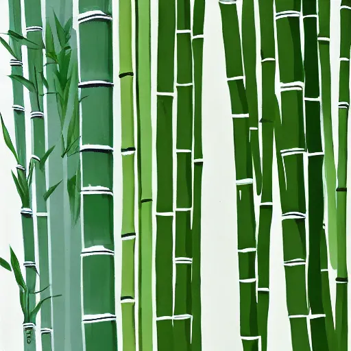 Prompt: bamboo, Hiroaki Tsutsumi style